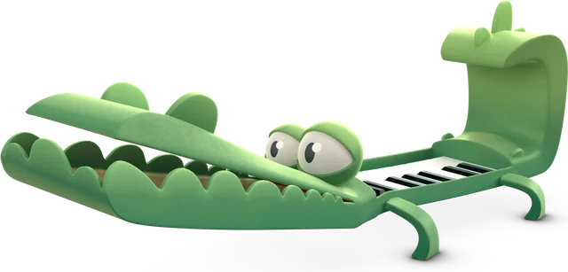 Crocopiano, el piano cocodrilo
